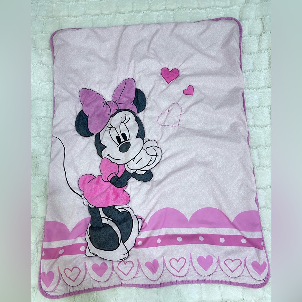 Dinsney‎ Baby Minnie Mouse Infant  Crib Comforter Blanket 41” x 31.5”